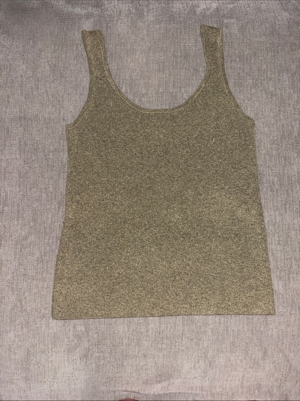 a new day Olive Metallic Scoop Neck Tank